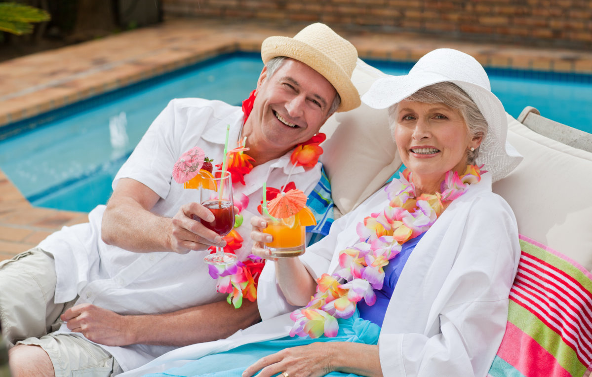 Senior couple enjoying life