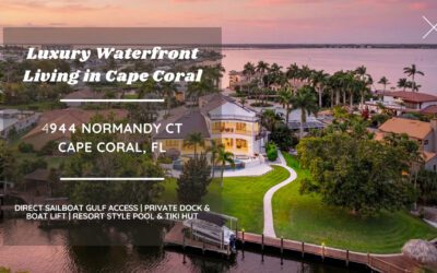 Exklusive Waterfront Immobilie in Cape Coral mit Sonnenuntergang & Golfzugang