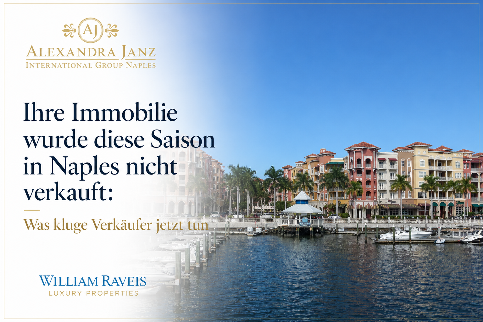 Luxusimmobilien und Waterfront Lifestyle in Naples, Florida für einen Blogbeitrag über Verkaufsstrategien im aktuellen Immobilienmarkt.