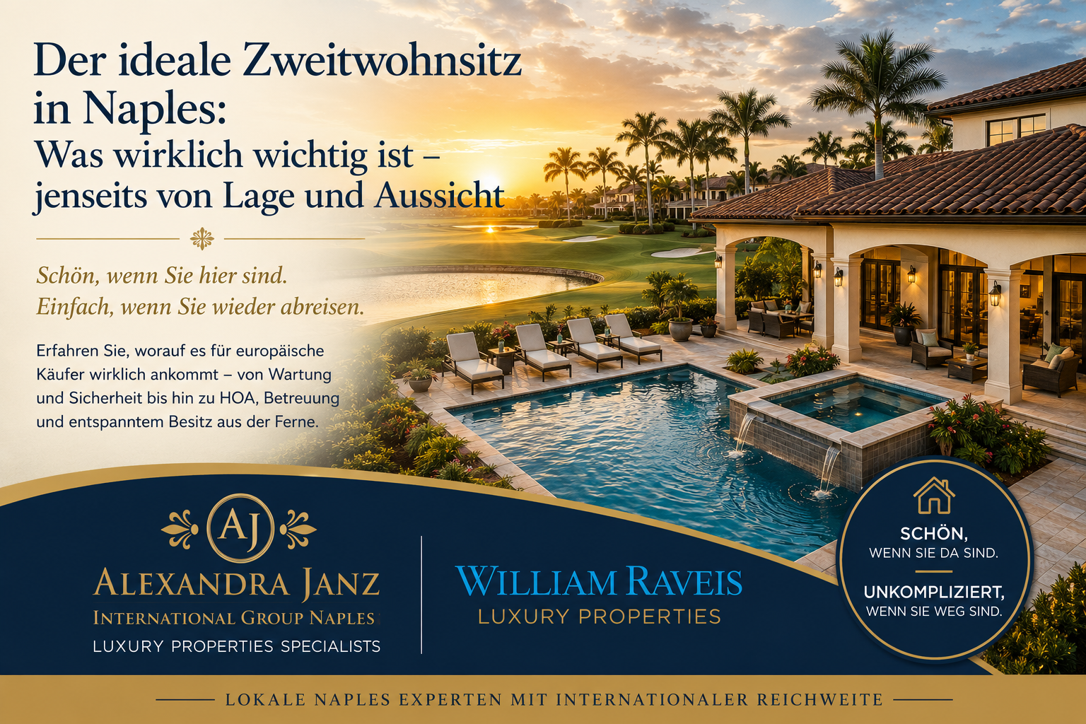 Zweitwohnsitz in Naples mit Pool in einer exklusiven Golf-Community – Immobilie für europäische Käufer in Naples, Florida.